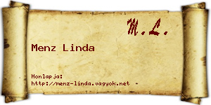 Menz Linda névjegykártya